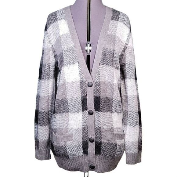Eddie Bauer & Ilaria Urbinati Plaid Cardigan Sz S - Picture 2 of 13